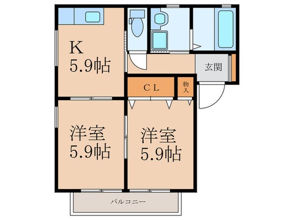 センテナリオ葛原Ｂの物件間取画像